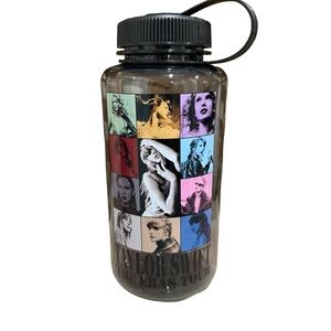 Taylor Swift Multicolor Collage Eras Tour Water Bottle